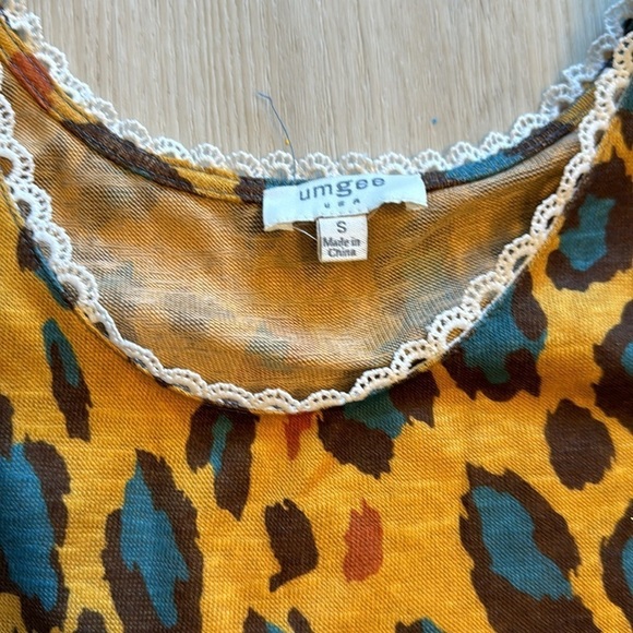 Umgee leopard print waffle top size small - Picture 3 of 3